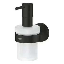 Дозатор для рідкого мила Start QuickFix Grohe 411952430 Matt Black — вид спереду