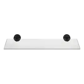 Поличка скляна 530 мм Start QuickFix Grohe 412022430 Matt Black — вид спереду