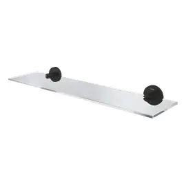 Поличка скляна 530 мм Start QuickFix Grohe 412022430 Matt Black — бічний ракурс