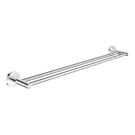 Тримач для рушників подвійний 600 мм Start QuickFix Grohe 41203000 Chrome — вид на білому тлі