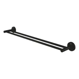 Тримач для рушників подвійний 600 мм Start QuickFix Grohe 412032430 Matt Black — вид спереду
