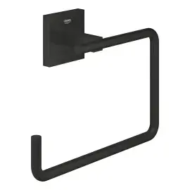 Тримач для рушників Start Cube QuickFix Grohe 409752430 Matt Black — вид на білому тлі