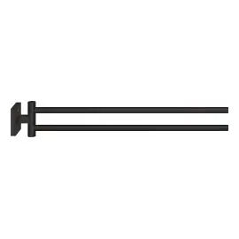 Тримач для рушників подвійний Start Cube QuickFix Grohe 409762430 Matt Black — вид спереду