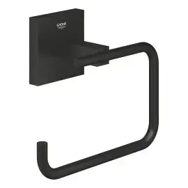 Тримач для туалетного паперу без кришки Start Cube QuickFix Grohe 409782430 Matt Black — вид на білому тлі