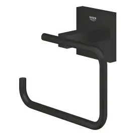Тримач для туалетного паперу без кришки Start Cube QuickFix Grohe 409782430 Matt Black — вид спереду