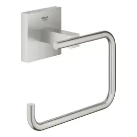 Тримач для туалетного паперу без кришки Start Cube QuickFix Grohe 40978DC0 Super Steel — вид на білому тлі