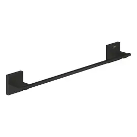 Тримач для рушника 450 мм Start Cube QuickFix Grohe 409872430 Matt Black — вид на білому тлі