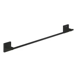 Тримач для рушника 600 мм Start Cube QuickFix Grohe 410892430 Matt Black — вид на білому тлі