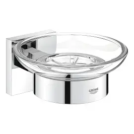 Мильниця настінна Start Cube QuickFix Grohe 41096000 Chrome — вид на білому тлі
