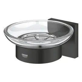 Мильниця настінна Start Cube QuickFix Grohe 410962430 Matt Black — вид спереду