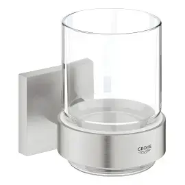 Стакан для зубных щеток Start Cube QuickFix Grohe 41097DC0 — вид на белом фоне