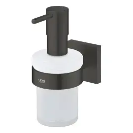 Дозатор для рідкого мила Start Cube QuickFix Grohe 410982430 Matt Black — вид спереду