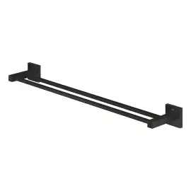 Тримач для рушників подвійний 600 мм Start Cube QuickFix Grohe 411042430 Matt Black — бічний ракурс