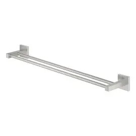Тримач для рушників подвійний 600 мм Start Cube QuickFix Grohe 41104DC0 Super Steel — вид спереду