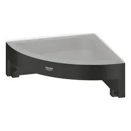 Поличка кутова Start Cube QuickFix Grohe 411062430 Matt Black — вид спереду