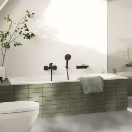 Поличка для душу Start Cube QuickFix Grohe 411072430 Matt Black — вид спереду