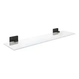 Поличка скляна 530 мм Start Cube QuickFix Grohe 411092430 Matt Black — вид на білому тлі