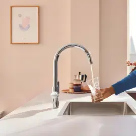Змішувач для кухні з подачею фільтрованої води GROHE Blue Pure StartCurve Grohe 30592000 — бічний ракурс