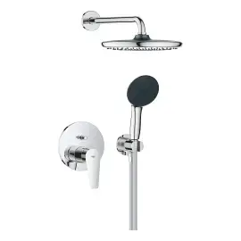 Душевая система скрытого монтажа StartEdge с Vitalio Start 250 Grohe 25293000 — вид на белом фоне