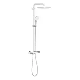 Душова система з термостатом Tempesta 250 Cube Grohe 26689001 — вид на білому тлі