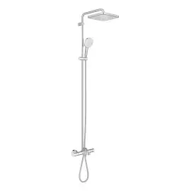Душевая система с термостатом и изливом для ванны Tempesta 250 Cube Grohe 26691001 — вид на белом фоне