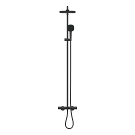 Душова система з термостатом New Tempesta Cosmopolitan System 250 Grohe 266912431 Black — бічний ракурс