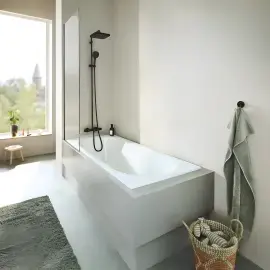 Душова система з термостатом New Tempesta Cosmopolitan System 250 Grohe 266912431 Black — вид спереду