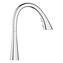 Змішувач для кухні з витяжним виливом Zedra Grohe 32294002 — технічне креслення з розмірами