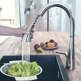 Змішувач для кухні з витяжним виливом Zedra Grohe 32294002 — вид згори
