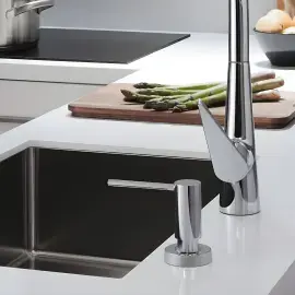 Дозатор миючих засобів A51 Hansgrohe 40448000 Chrome — вид спереду