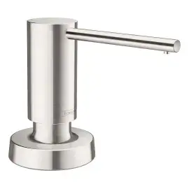 Дозатор миючих засобів A51 Hansgrohe 40448800 Stainless Steel — вид спереду