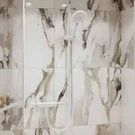 Кутова душова поличка AddStoris Hansgrohe 41741700 White Matt — вид спереду