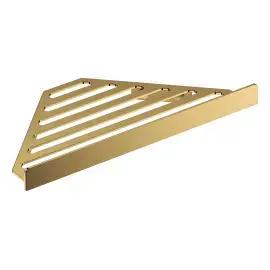Кутова душова поличка AddStoris Hansgrohe 41741990 Polished Gold Optic — вид на білому тлі