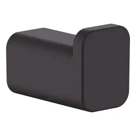 Гачок AddStoris Hansgrohe 41742670 Matt Black — вид на білому тлі