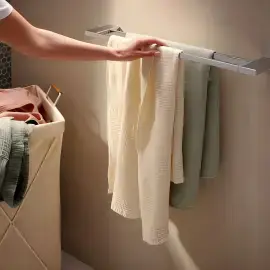 Тримач для рушника подвійний AddStoris Hansgrohe 41743000 Chrome — вид спереду