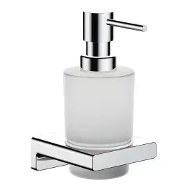Дозатор для рідкого мила AddStoris Hansgrohe 41745000 Chrome — вид на білому тлі