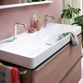 Дозатор для рідкого мила AddStoris Hansgrohe 41745000 Chrome — бічний ракурс