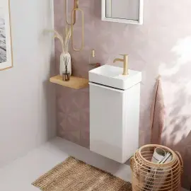Дозатор для рідкого мила AddStoris Hansgrohe 41745140 Brushed Bronze — бічний ракурс