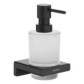 Дозатор для рідкого мила AddStoris Hansgrohe 41745670 Matt Black — вид на білому тлі