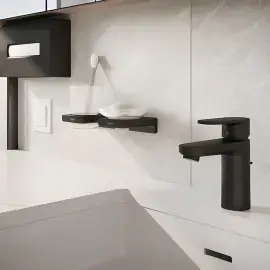 Мильниця AddStoris Hansgrohe 41746670 Matt Black — вид спереду