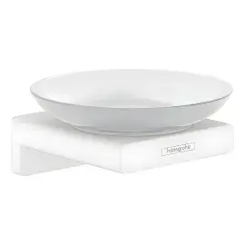 Мильниця AddStoris Hansgrohe 41746700 White Matt — вид на білому тлі