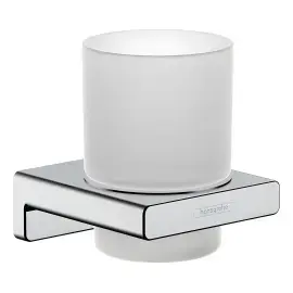 Склянка для зубних щіток AddStoris Hansgrohe 41749000 Chrome — вид на білому тлі