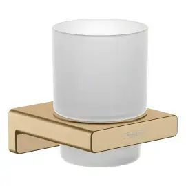 Склянка для зубних щіток AddStoris Hansgrohe 41749140 Brushed Bronze — вид на білому тлі