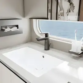Склянка для зубних щіток AddStoris Hansgrohe 41749340 Brushed Black Chrome — вид спереду