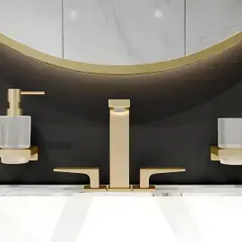 Склянка для зубних щіток AddStoris Hansgrohe 41749990 Polished Gold Optic — бічний ракурс