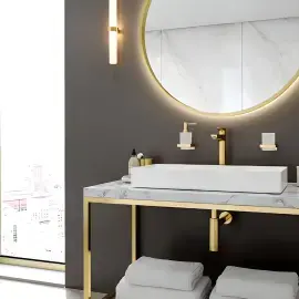 Склянка для зубних щіток AddStoris Hansgrohe 41749990 Polished Gold Optic — вид всередину