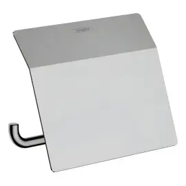 Тримач для туалетного паперу з кришкою AddStoris Hansgrohe 41753000 Chrome — вид на білому тлі
