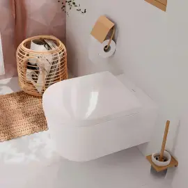 Тримач для туалетного паперу з кришкою AddStoris Hansgrohe 41753140 Brushed Bronze — вид спереду