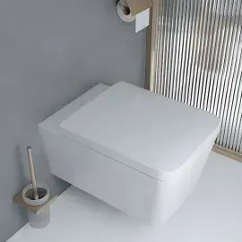 Тримач для туалетного паперу з кришкою AddStoris Hansgrohe 41753140 Brushed Bronze — бічний ракурс