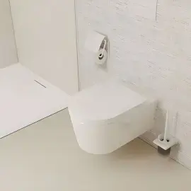 Тримач для туалетного паперу з кришкою AddStoris Hansgrohe 41753700 White Matt — вид спереду